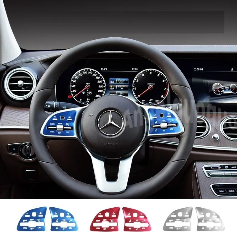 Steering Wheel Steering Control Switch Button Cover Sticker for Mercedes Benz A C E Class GLB GLC GLE W205 W167 W177