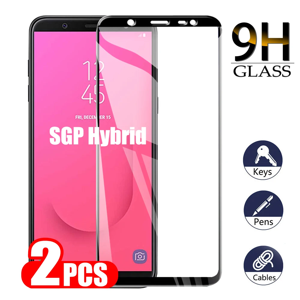 Закаленное стекло с полным покрытием для Samsung Galaxy J8 J7 J6 2018 Защитное samsung Prime 2 шт. |