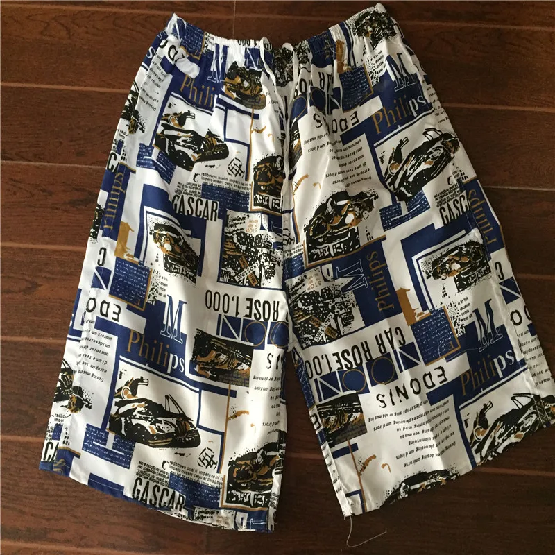 

MEN'S Beach Pants Short Casual Printed Large Size Loose-Fit Quick-Dry Booth Goods Beach Rushed