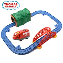 Thomas And Friends Track Aksesoris Listrik Lokomotif 1:43 Universal Ulang Tahun Anak-anak Kue Hiasi Mainan Souvenir Kotak Penyimpanan(China)