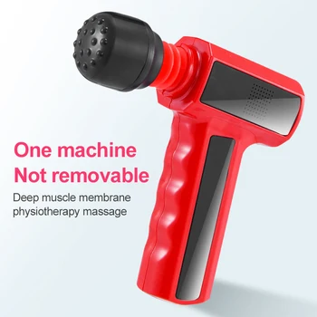 

Mini Touch Screen Massage Guns 4 Heads Muscle Massager LCD Display Relax Deep Tissue Slimming Fascia Gun Vibrating Relaxing