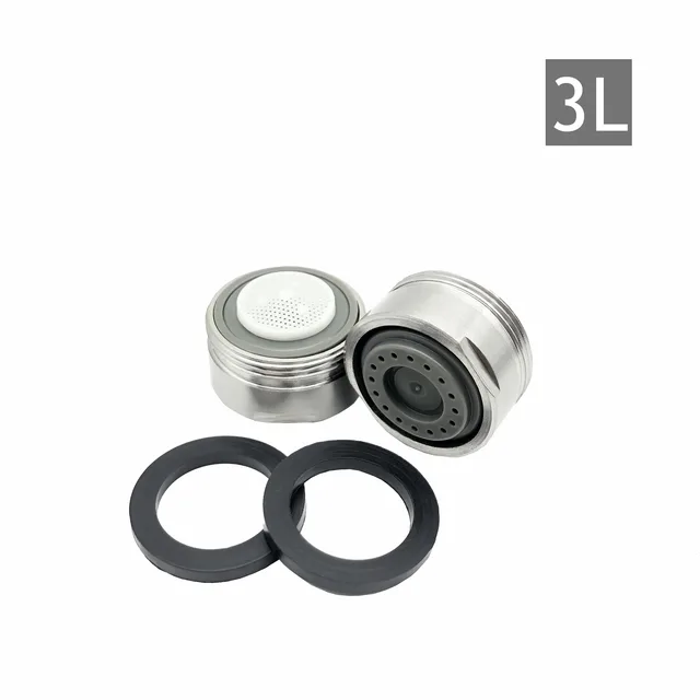 WASOURLF 2 PCS ก๊อกน้ําประหยัดน้ํา Aerator เปลือกสแตนเลส M24 ด้ายชาย 2L 3L 4L TAP อุปกรณ์ครัว FITTING 3