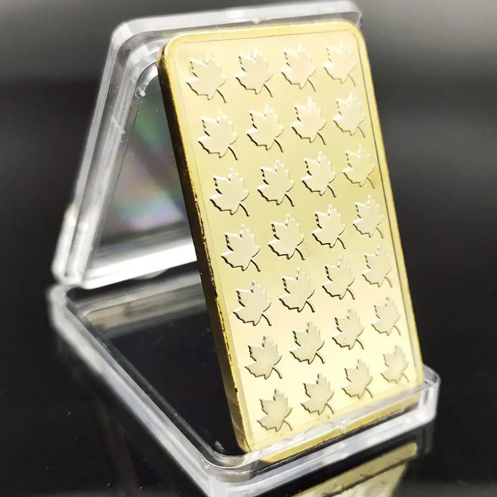 Souvenir Commemorative Coins Maple Leaf Coin Canadian Gold Rectangular For Collection Decoration Gift | Дом и сад