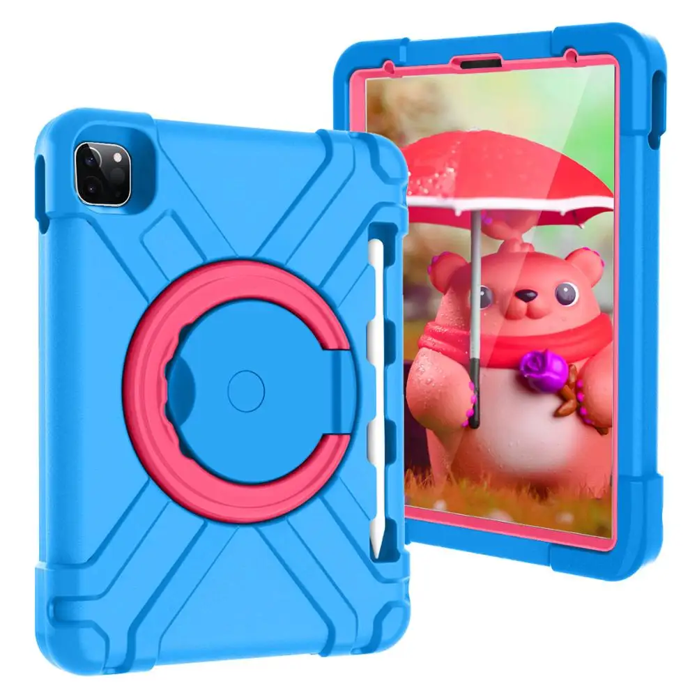

For Apple iPad Pro 11 " 2018/2020 Cover Non-toxic Kids Safe Creative Rotating Bracket EVA PC Tablet Case for iPad Air 4 10.9 "