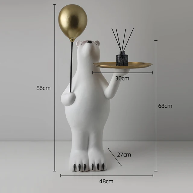 Reative 일본 미발매 만화 북극곰 침대 옆 테이블 트 어린이 동물 소년과 모양 소녀