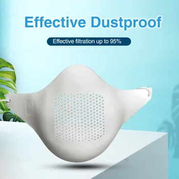

Soft Safety Protective Mask + Disposable Replaceable filters Face Mask Anti Air pollution Dust PM2.5 Breathable Mouth Respirator