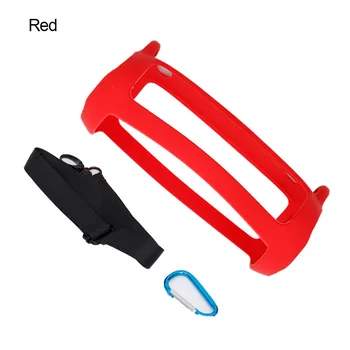 

Outdoor Travel Speaker Protective Cover Portable Silicone Shell for JBL Flip5 Storage Box with Strap and Carabiner