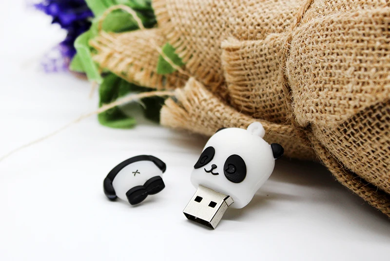 Мультфильм USB флэш-накопитель Милая панда 64 ГБ 32 ГБ 16 ГБ 8 ГБ карта памяти U диск мини-ключ-накопитель флэш-диск U Stick