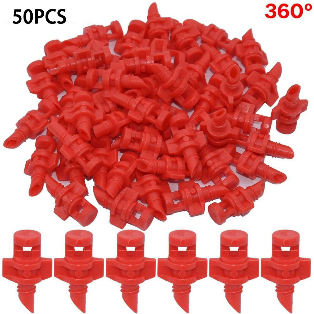 50PCS 360 Degree 100 шт. 90 ° 180 ° 360 ° угол простая преломляющая насадка спринклерная головка дизайн высокое качество садовое фруктовое орошение деревьев распылитель - Цвет: 50PCS 360 Degree