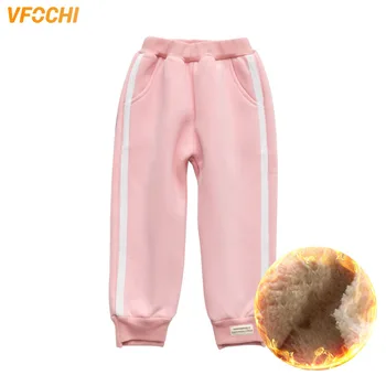 

VFOCHI Girls Pants Winter Velvet Pants Stretch Waist 5 Color Kids Pencil Pants Warm Children Trousers Baby Girls Thicken Pants