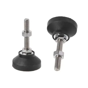 

10pcs Adjustable Lathe Leg Thread Type levelling Feet Swivel Base Articulating Leveling legs Furniture Glide Pad M10