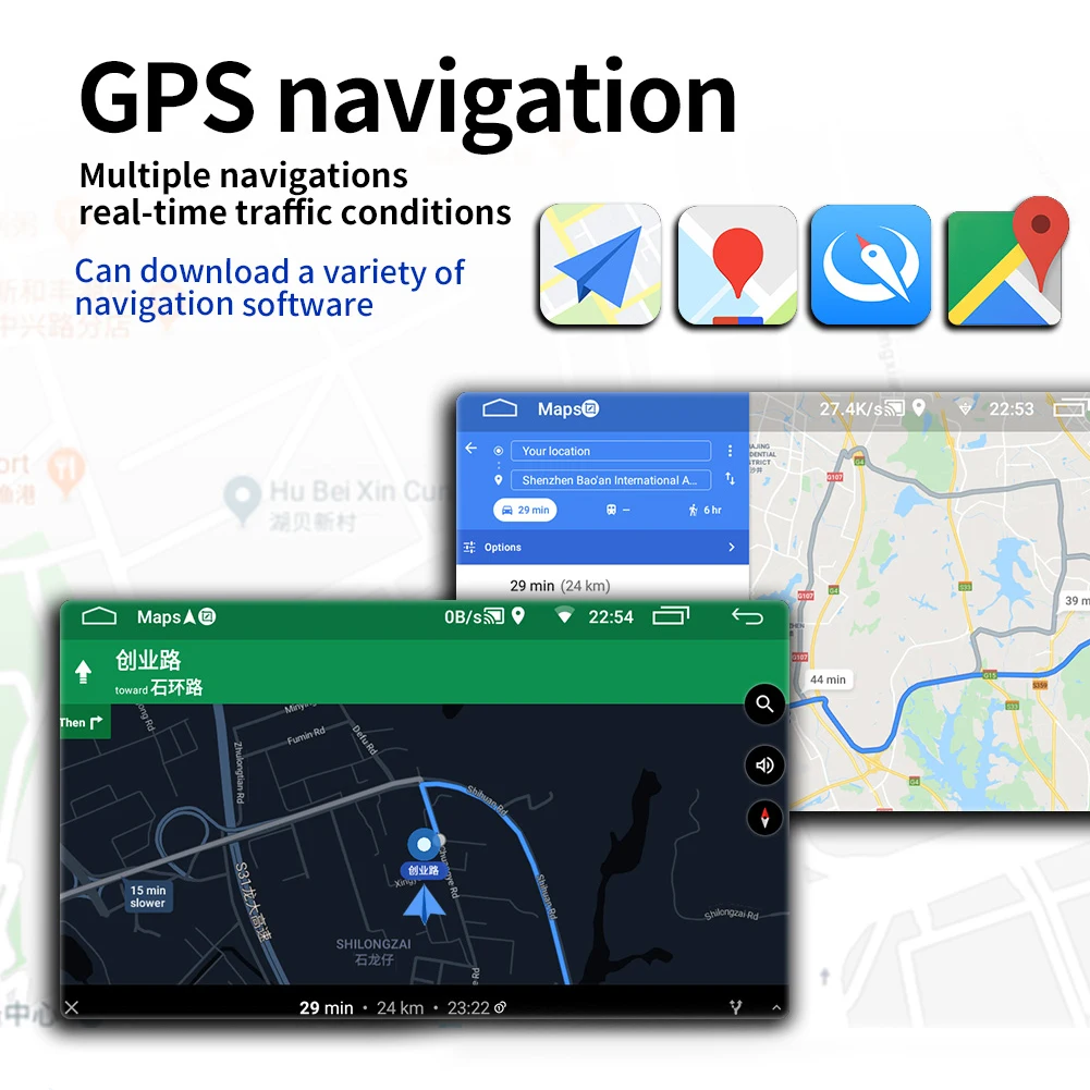 Android 10.1 Car Radio Multimedia Video Player 9 inch FM WIFI Bluetooth GPS navigation Auto Stereo GPS In Dash Head Unit for VW