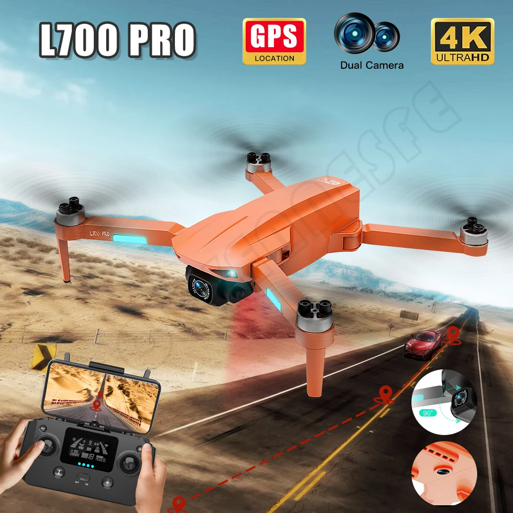 2021 New L700 pro Drone 4K GPS Professional Dual HD Camera Brushless Motor Foldable Quadcopter RC Helicopter Toy VS L900 | Игрушки и