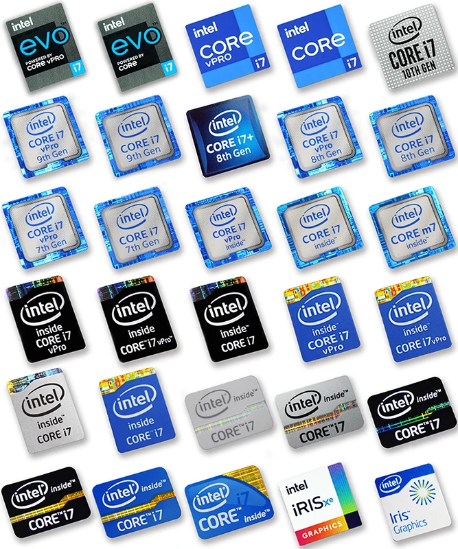 Специальный оригинальный процессор 7 8 9 поколения i3 i5 i7 i9 Celeron Intel Xeon Pentium наклейка