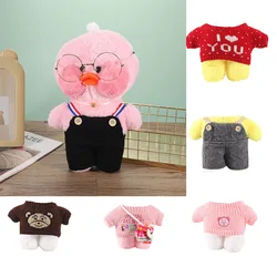Lalafanfan suéter de punto suave para muñeco de juguete, ropa de felpa de 30cm, Kawaii, pato, Lalafanfan, 1 unidad