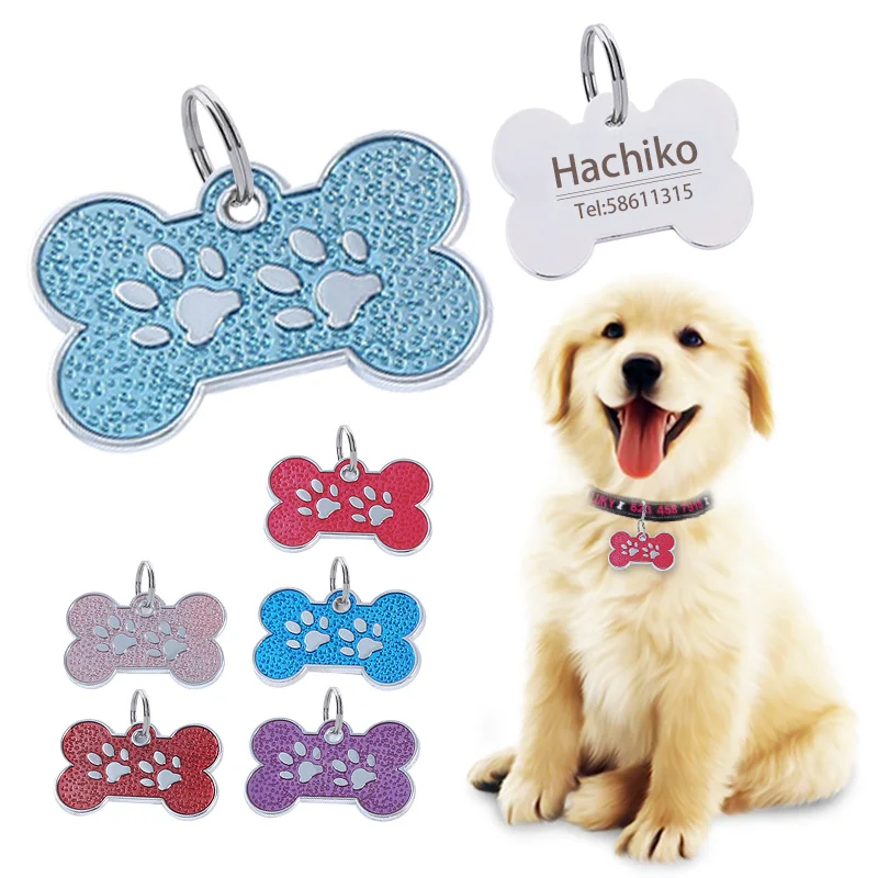 Персонализированные Бирки Для собак с гравировкой идентификационное имя кота