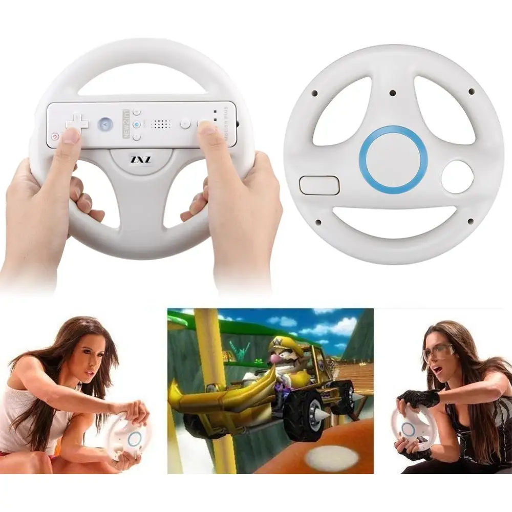 Гоночное Рулевое колесо для карт 2 шт. Nintendo Wii Kart Games пульт дистанционного