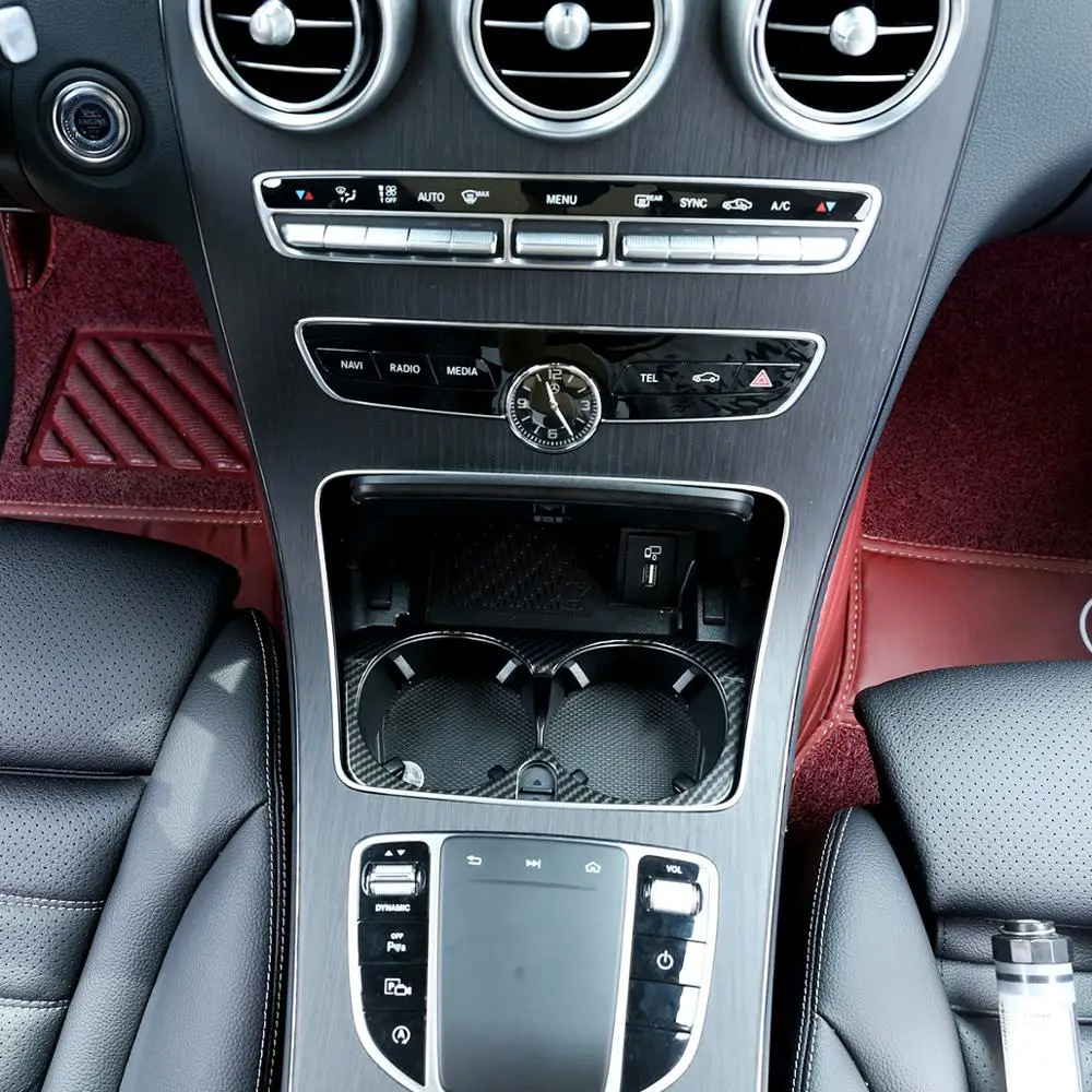 ABS Стиль подстаканник крышка рамка отделка для Mercedes Benz GLC C Class W205 C180 E Class W213 E200l E300