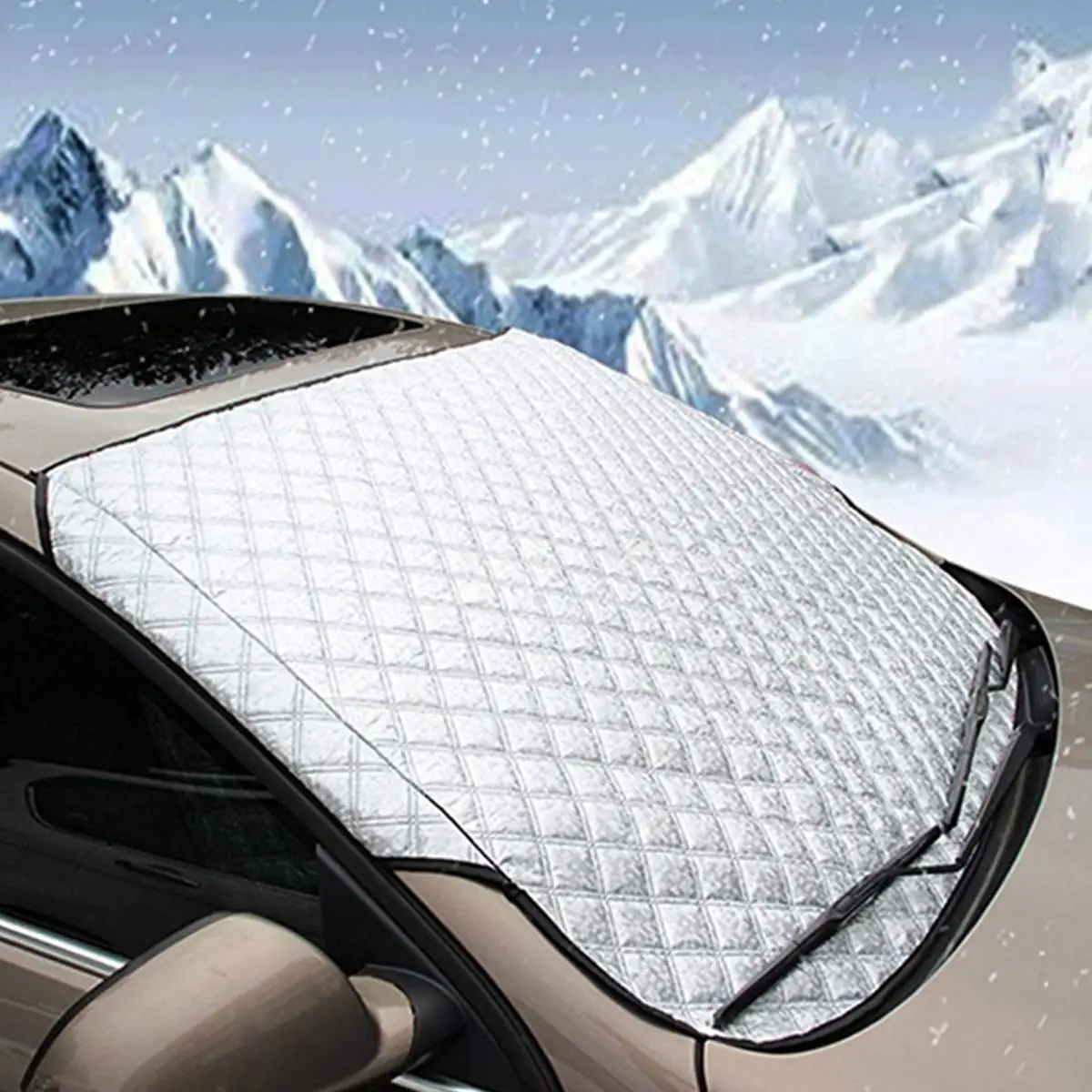 Автомобильный ветровой экран, защита от снега, мороза, льда, защита от пыли, тепло, защита от солнца, магнитный автомобильный экран на окно, мороз, Большой Снежный чехол