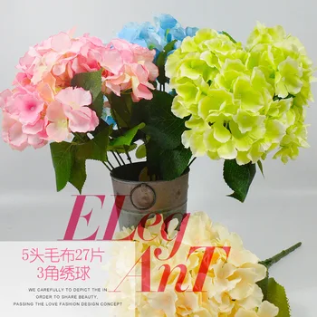 

Coarse Cotton Cloth 27 PCs 5 Head 3 Angle Hydrangea Model Hydrangea