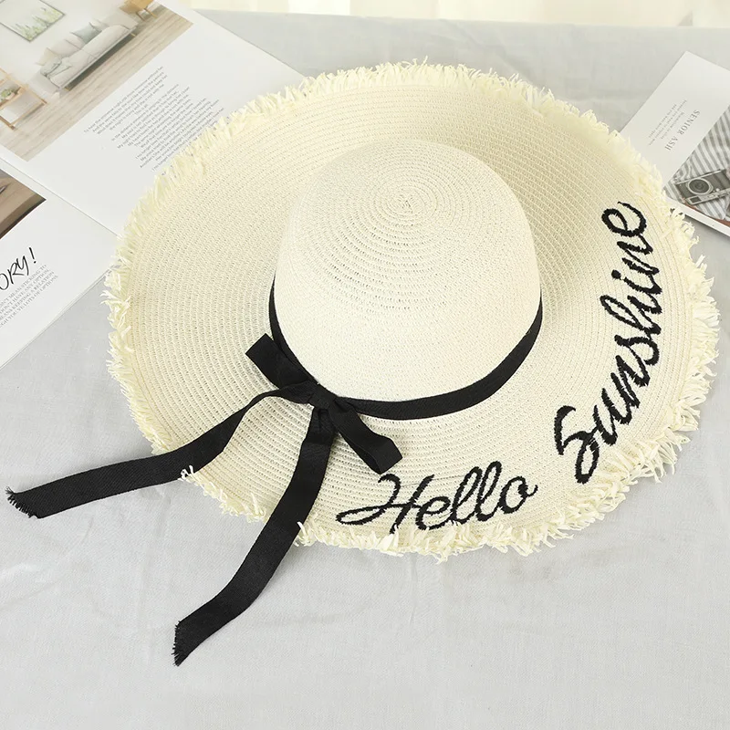Handmade Weaved Letter Sun Hats for 