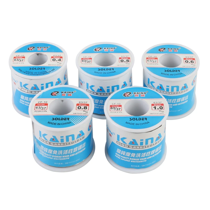 welding wire types KAINA Solder Wire 0.4 0.5 0.6 0.8 1.0 mm 450g 63/37 Welding Wire Solder with 2% Flux 190 Degrees Melting Point for Welding aluminum welding sticks