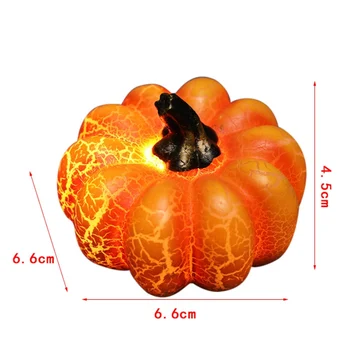 

Halloween Decorations Glowing Resin Pumpkin Lamp LED Light Up Halloween Desktop Decoration Festival Glowing Night Light