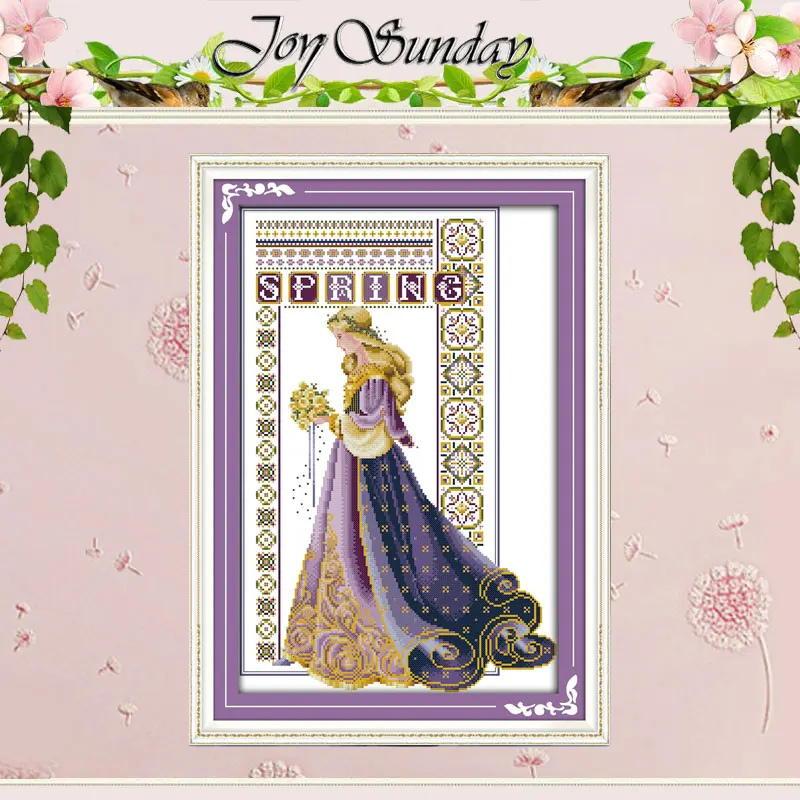 The Bride with Flowers Patterns Counted Cross Stitch 11CT 14CT Set Chinese Cross-stitch Kits Embroidery Needlework | Дом и сад