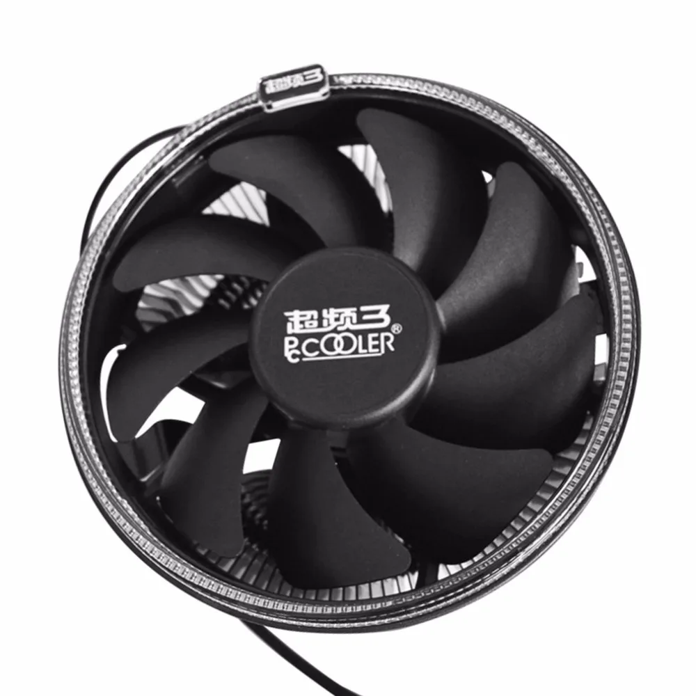 Pccooler 12 см вентилятор охлаждения процессора с светодиодный апертурой ШИМ бесшумный кулер гидравлический подшипник 3pin охлаждения процессора радиатор Прямая поставка
