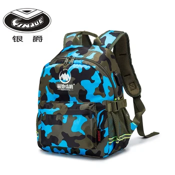

YINJUE school backpack camouflage Male students bag Safety reflected light Connect mobile phone to chargeing outdoor school bags