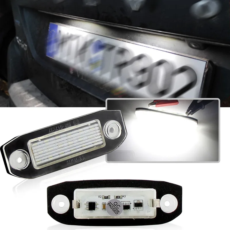 2Pcs Canbus LED License Plate Light for Volvo S80 XC90 S40 V60 XC60 S60 C70  V50 XC70 V70 White Car-Styling Number Lamp