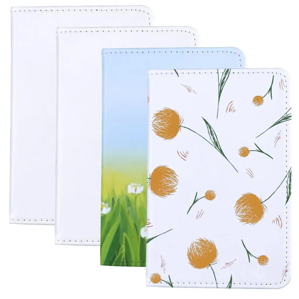 Sublimation Passport Holder Cover 4pc Blank Travel Passport Holder Wallet Cover for Passport, Credit Cards, Boarding Passes id card holder,coin holder,document bag,wallet storage bag,aluminum wallet