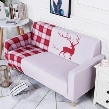 

Pink Cartoon / plaid Elastic Slipcover Sectional Sofa Cover Stretch Polyester All-inclusive Sofa Towel Sofa Cushion Slipcovers