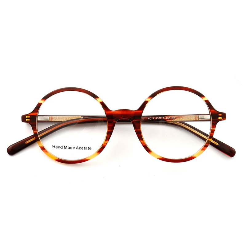 

Acetate Glasses Frame Women Men Vintage Round Eye Glasses Man Optical Myopia Prescription Eyeglasses Frames Clear Eyewear Oculos