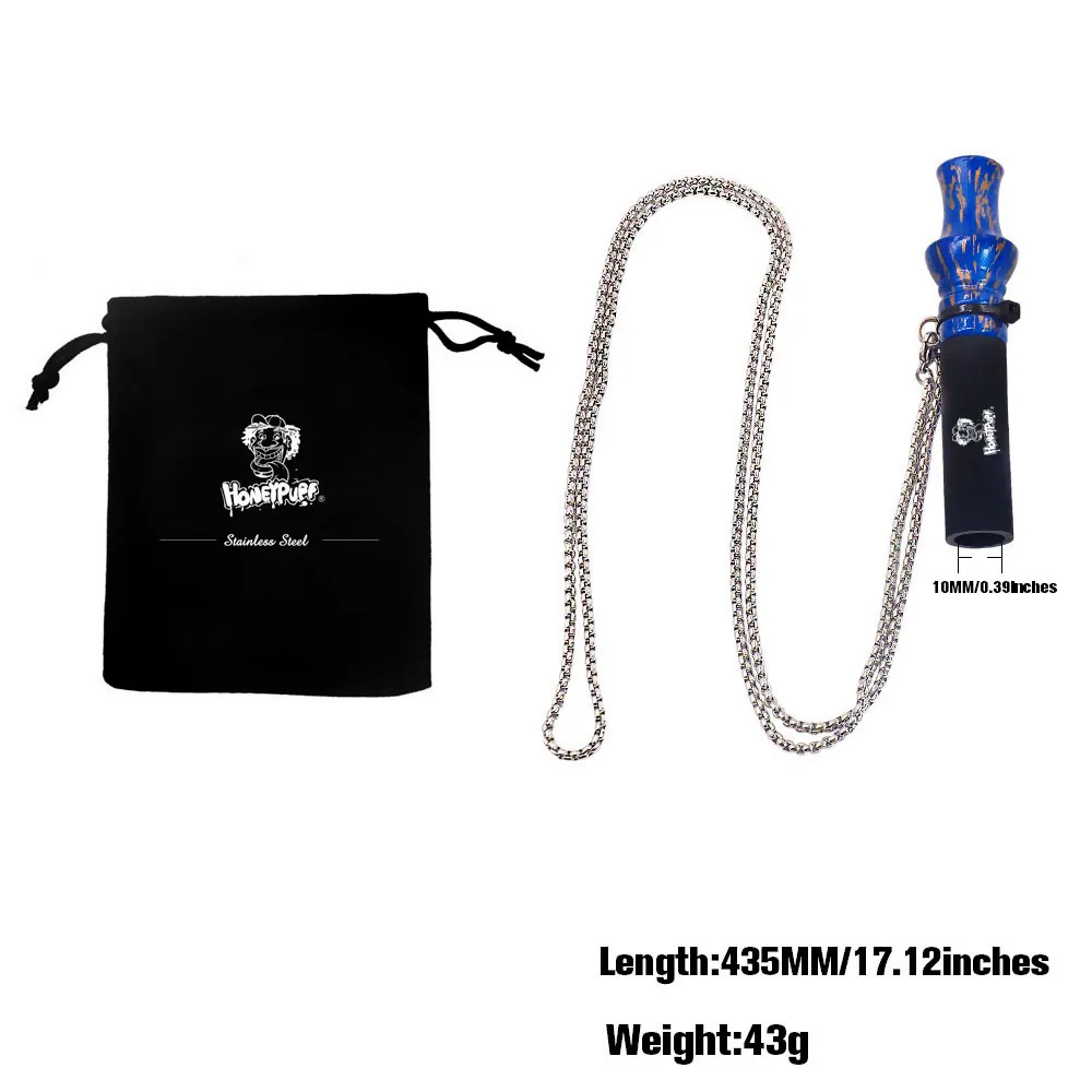 HONEYPUFF Resin& Silicone Accessories with Stainless Chain