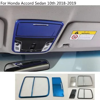

Car Stick Glasses Case Front Head Read Reading Switch Light Lamp Frame Trim 2pcs For Honda Accord Sedan 10th 2018 2019 2020