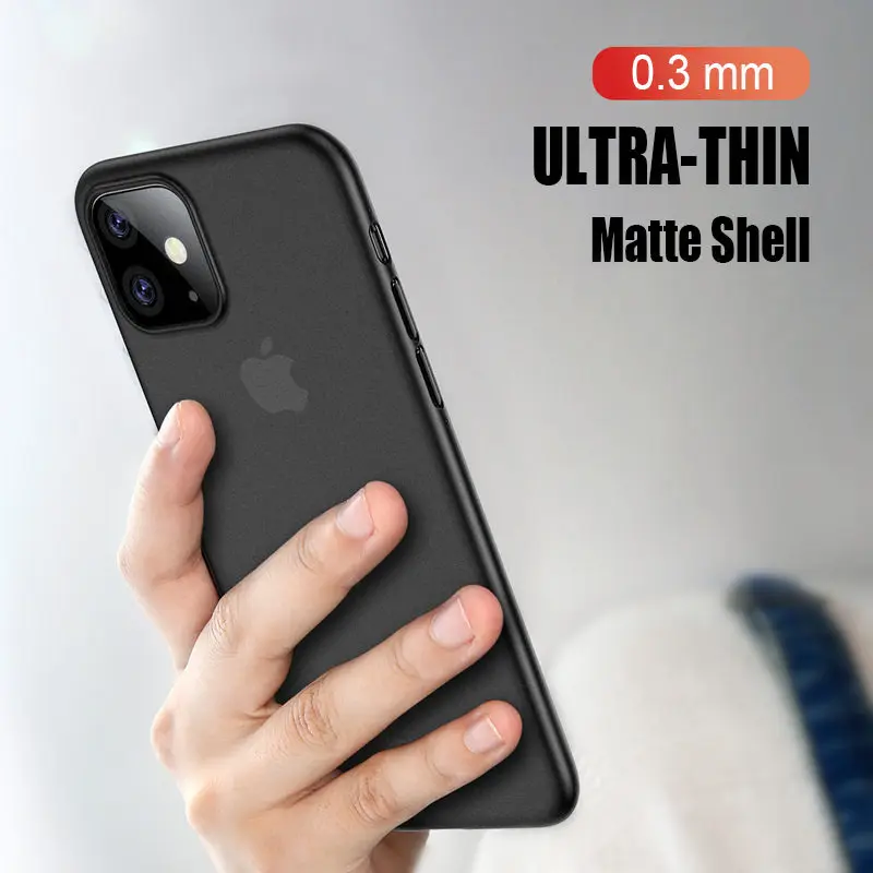 0 3 мм ультратонкий PP чехол для iphone X XR XS 11 Pro Max Full Cover 6 6s 7 8 PLus матовая защита