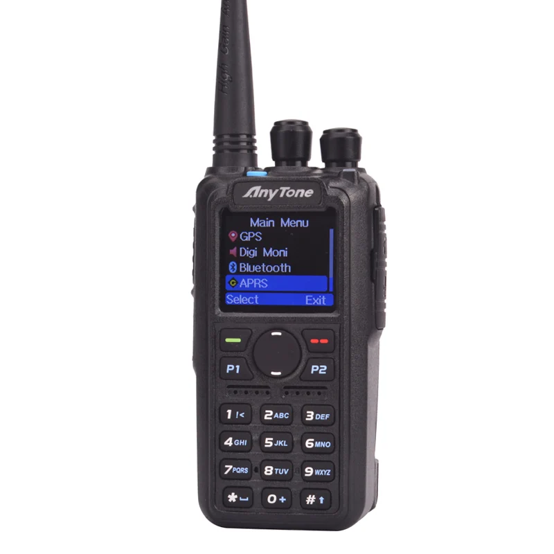 Цена Anytone AT D878UV PLUS Любительская рация двухдиапазонный цифровой DMR и аналоговый font b gps b font APRS bluetooth PTT двухстороннее радио с пк кабелем