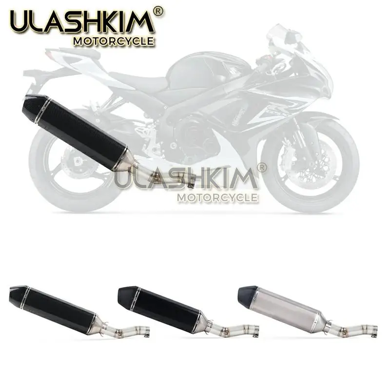 Мотоцикл полный выхлоп среднего звенья трубы слипоны для Suzuki GSXR600 Gsxr700 Gsxr750 k7 GSX R700 R750 R600 GSXR 600 700 750