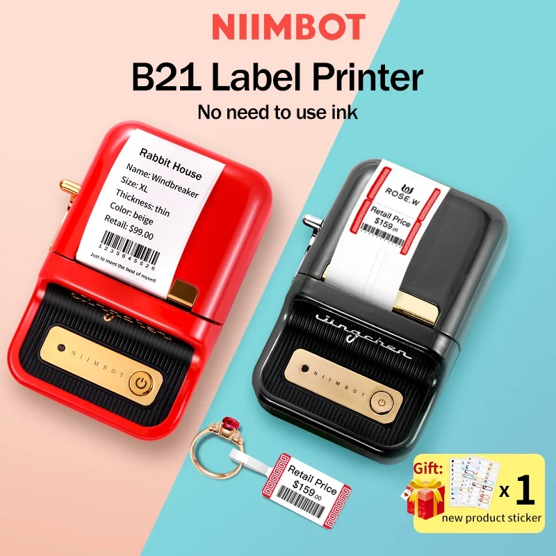 Niimbot B21 Wireless Label Printer Portable Pocket Label Printer