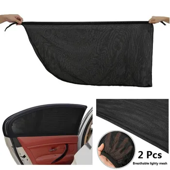 

2PCS Car Side Window Cover Sunshade Curtain UV Protection Shield Sun Shade Visor Mesh Solar Mosquito Dust Protection Sun Shade