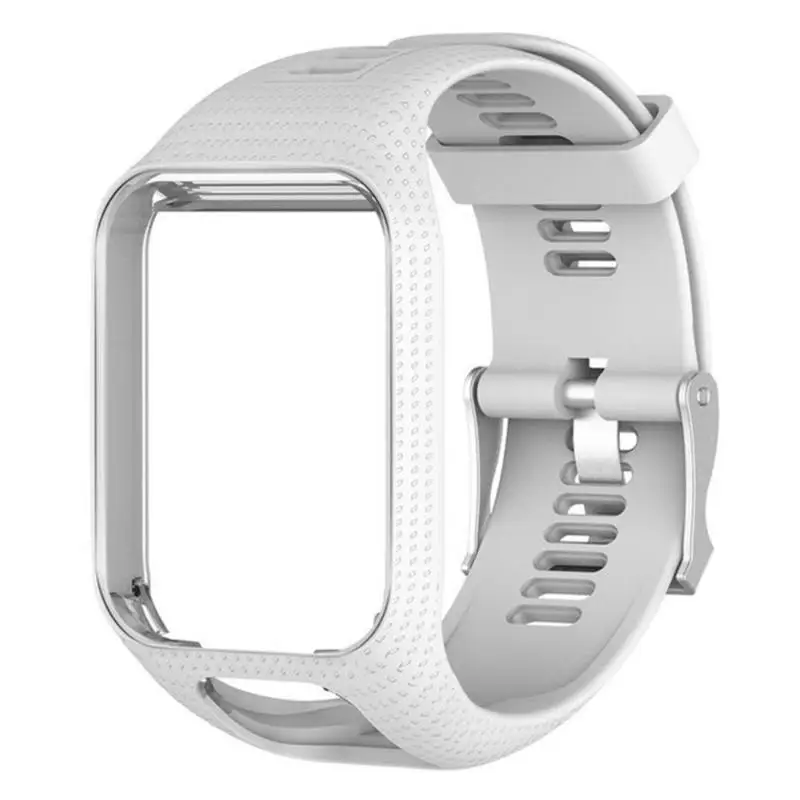 Силиконовый сменный Браслет ремешок для TomTom Runner 2 3 Спортивные часы Tom 2 3 серии мягкий смарт-браслет - Цвет ремешка: Белый