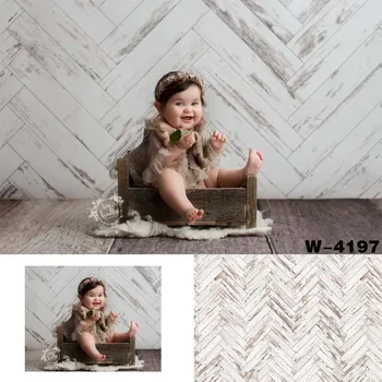 

HUAYI Photography Backdrop Newborns Birthday Photo Booth Background Chevron Wood Texture Wall Studio Portraits Photocalls Props