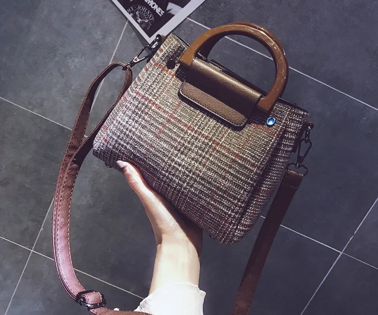 Женская Винтажная сумочка, модная маленькая сумка, Офисная Женская сумка через плечо, сумка через плечо, простой стиль, Shiqiny82
