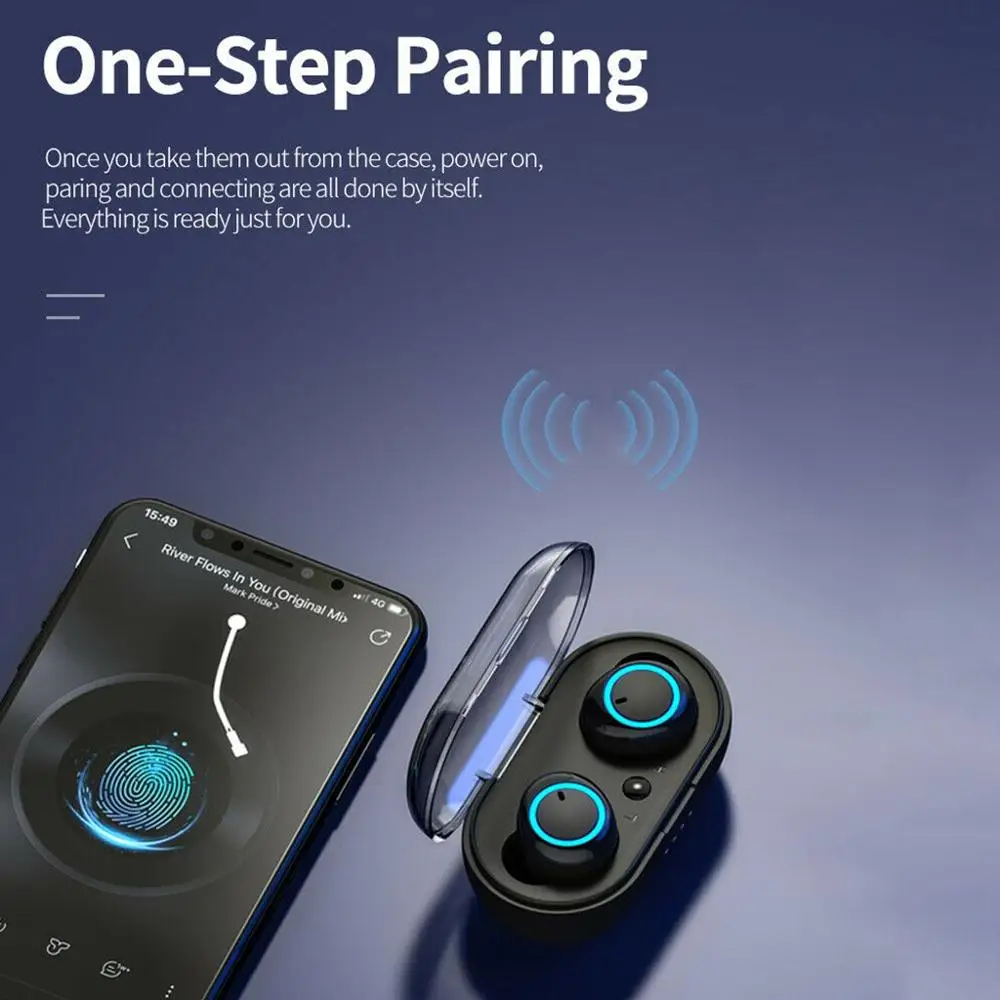 Wireless Headphones HIFI Mini In ear Sports Running Earphone Bluetooth 5 0 TWS Headset for Iphone ipad mp4 samsung huawe