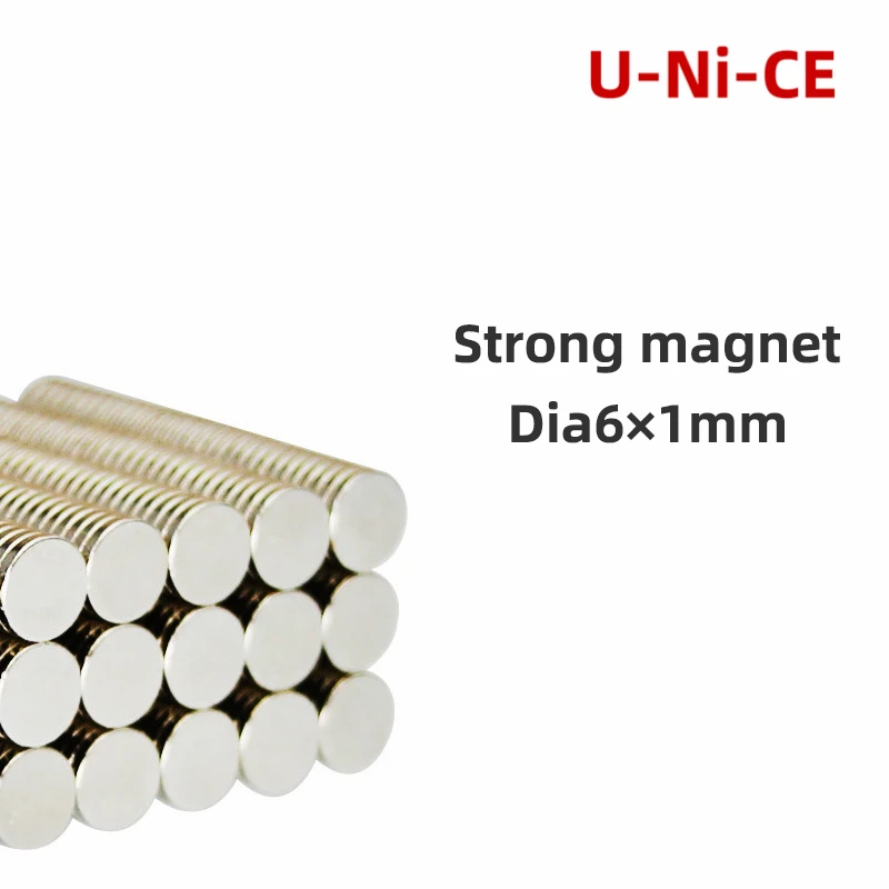 

100/200/500 pieces 6mm X 1mm strong cylinder rare earth magnet 6X1 bulk neodymium sheet N35 Mini small round magnet disc 6 * 1mm