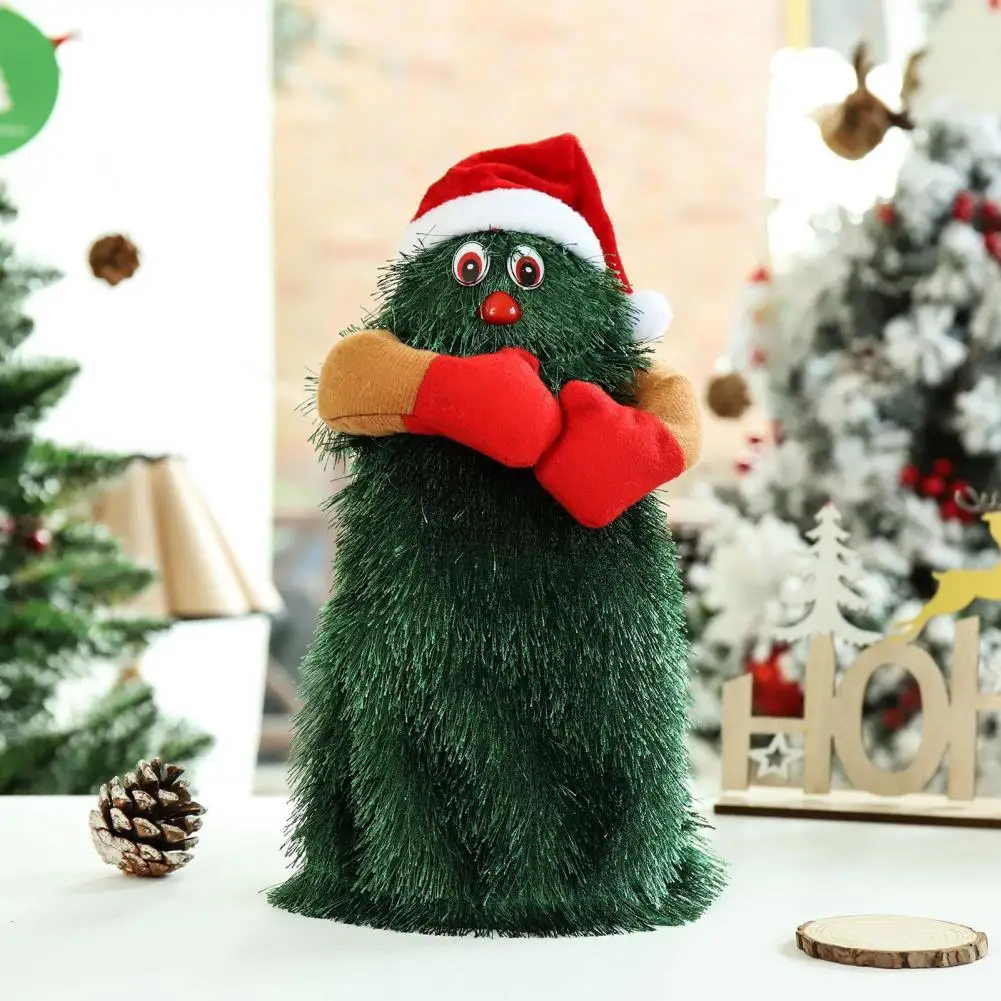 Christmas Tree Dolls Rotating Dancing Singing Cute Electric Xmas Tree Doll Funny Musical Electric Xmas Toy Home Decoration