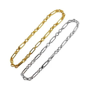 

Women Elegance Link Chain Necklace Hot Street Fashion Copper Metal Luxury Gold Color Brand Necklace Jewelry Gift for her