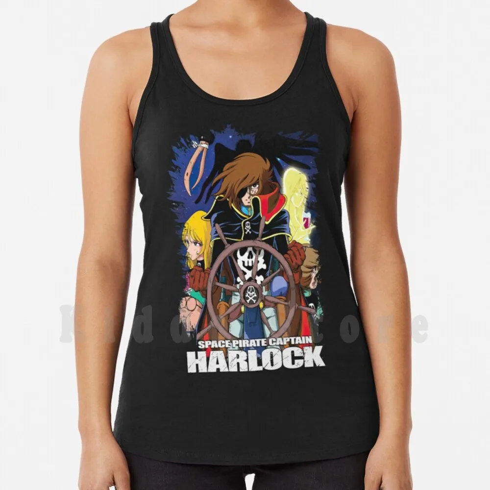 Space Pirate Captain Harlock (Albator) Canotte Gilet 100% Cotone Albator Captain Harlock Atlantis Arcadia