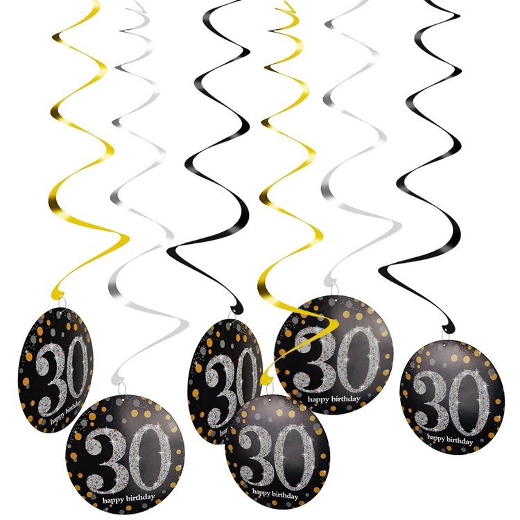 Taoup черная Золотая бумага 30 одноразовая посуда на день рождения 30-й декор с днем рождения Декорации для взрослых одноразовая посуда для вечеринок